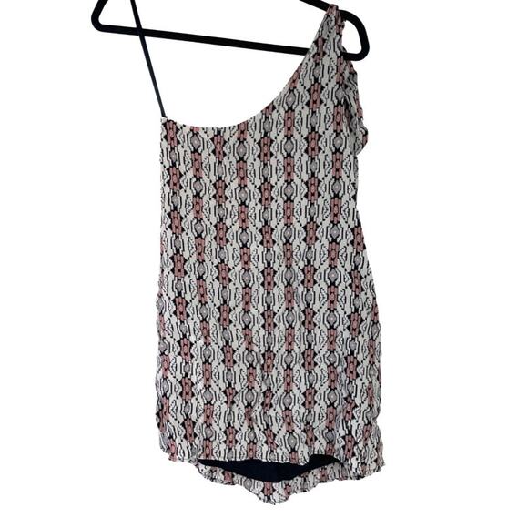 Free People Mini Dress One Shoulder Aztec Print - Picture 2 of 7